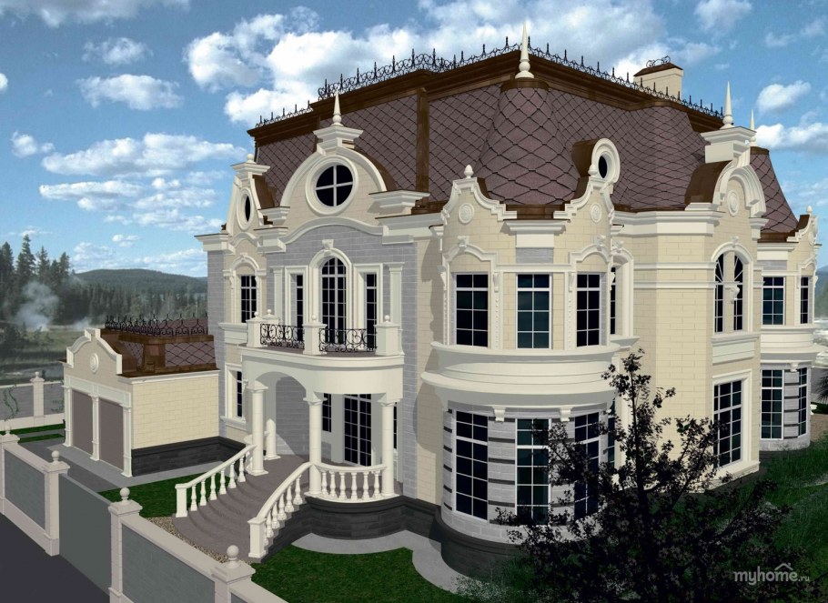 Барокко загородный дом в стиле Барокко