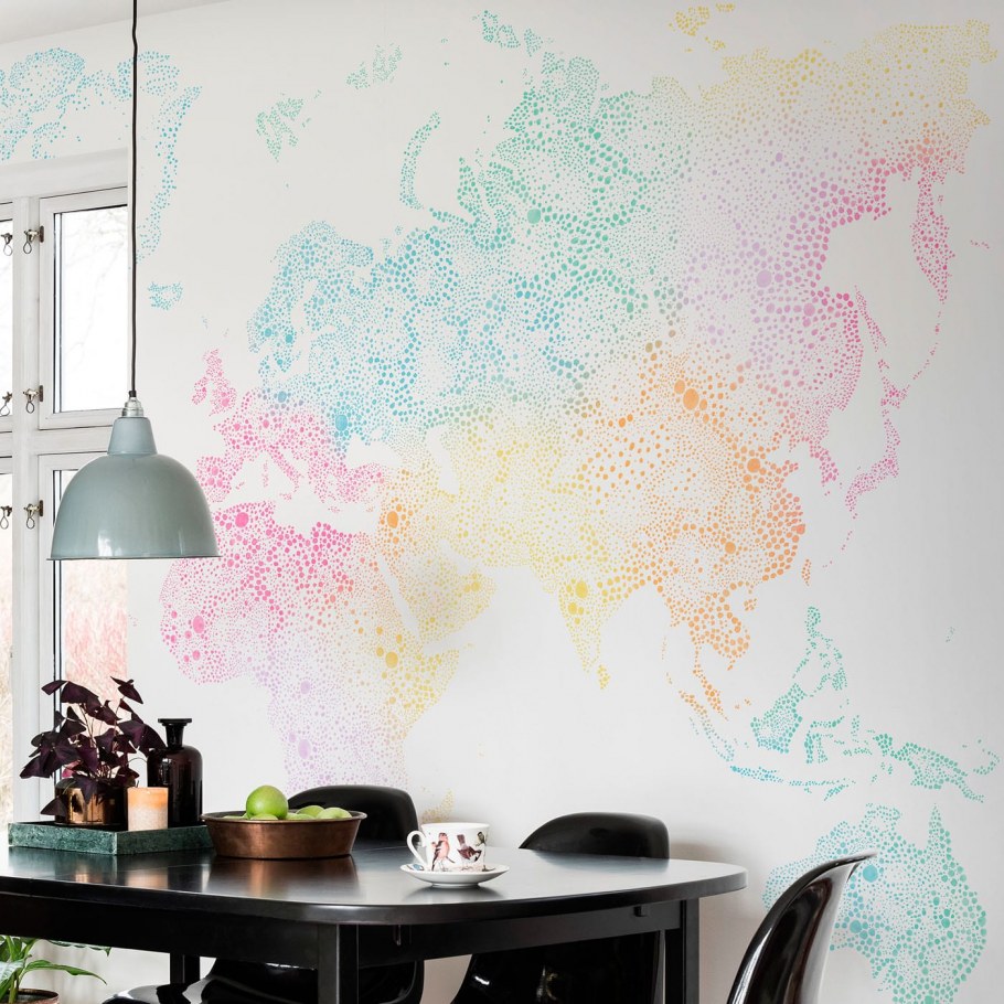 Краска на стенах в интерьере