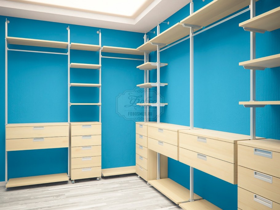 Гардеробные с покраской стен