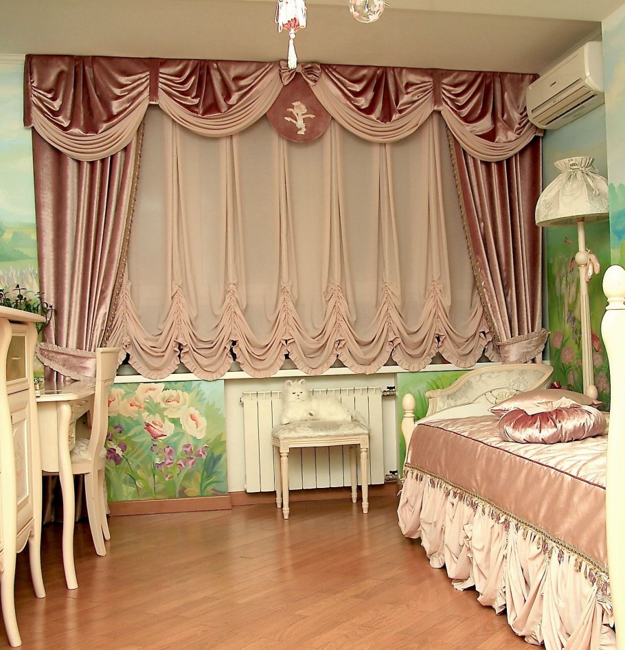 Французские шторы с ламбрекеном