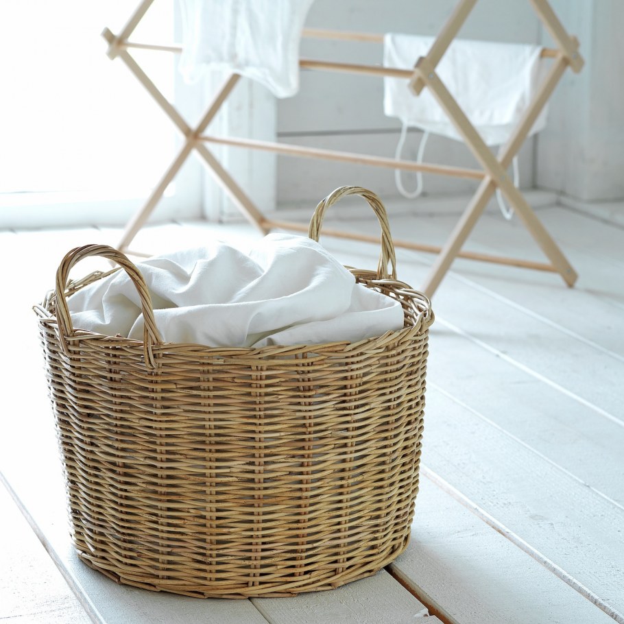 Джутовые корзины в интерьере