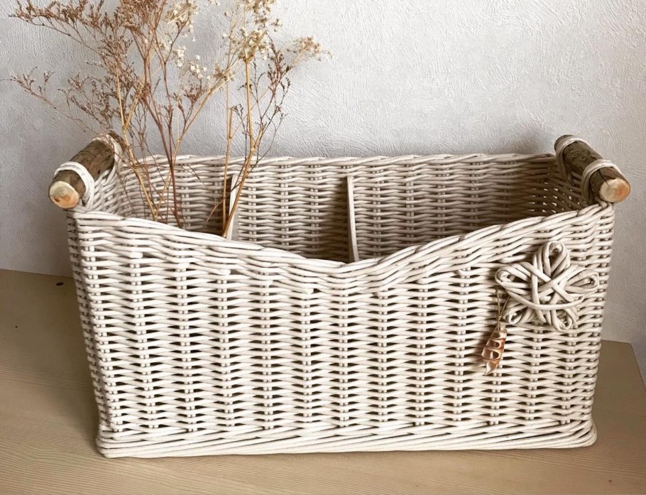 Плетеные корзины на кухне