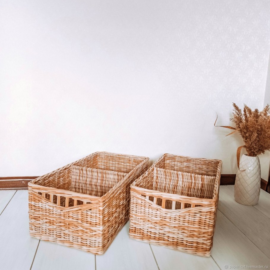 Корзины из трикотажной пряжи