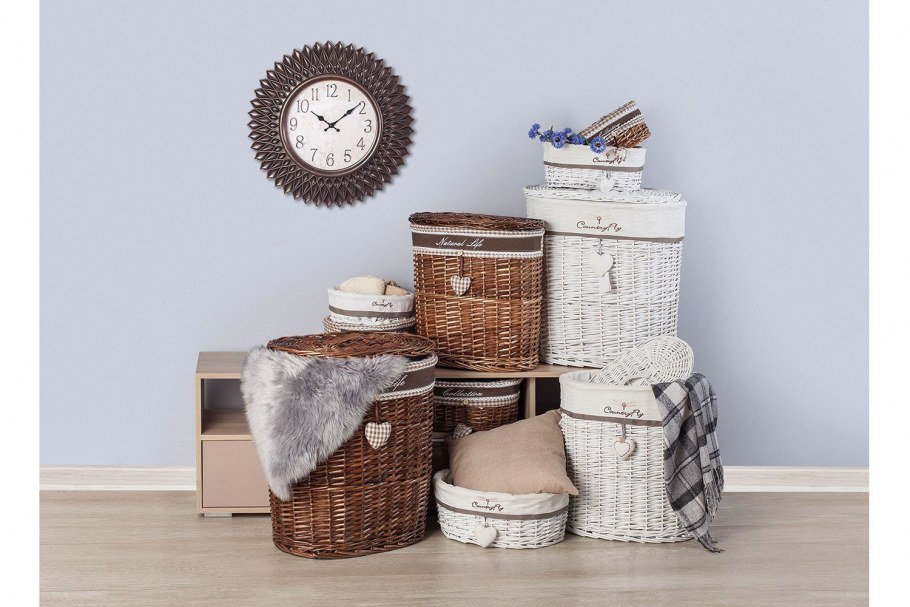 Плетёные корзины в интерьере квартиры