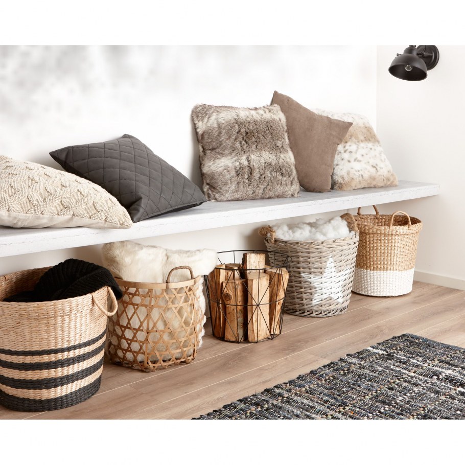 Плетеные корзины в интерьере