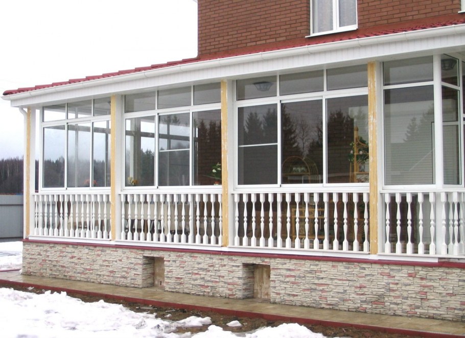 Веранда закрытая пристроенная