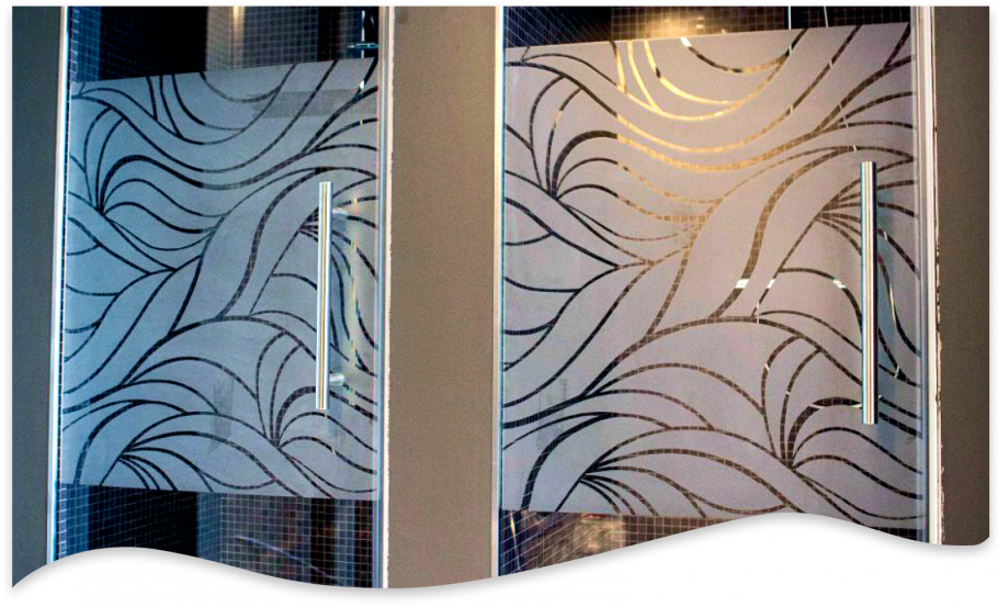 Матовое стекло с пескоструем