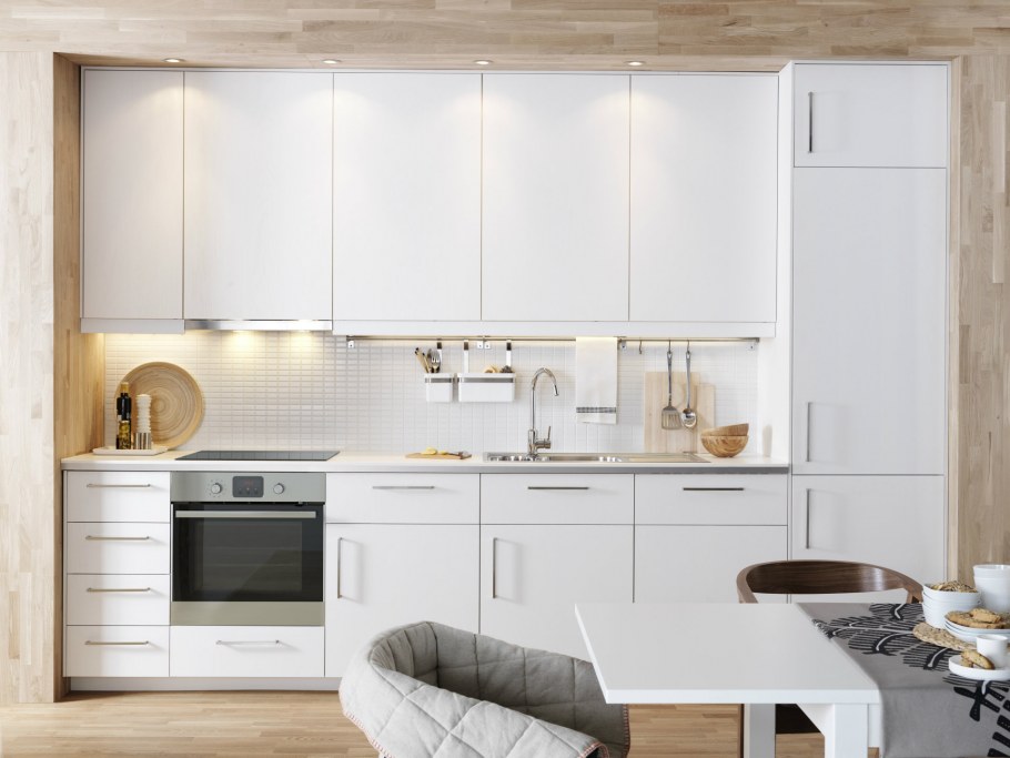 Бежевая кухня икеа