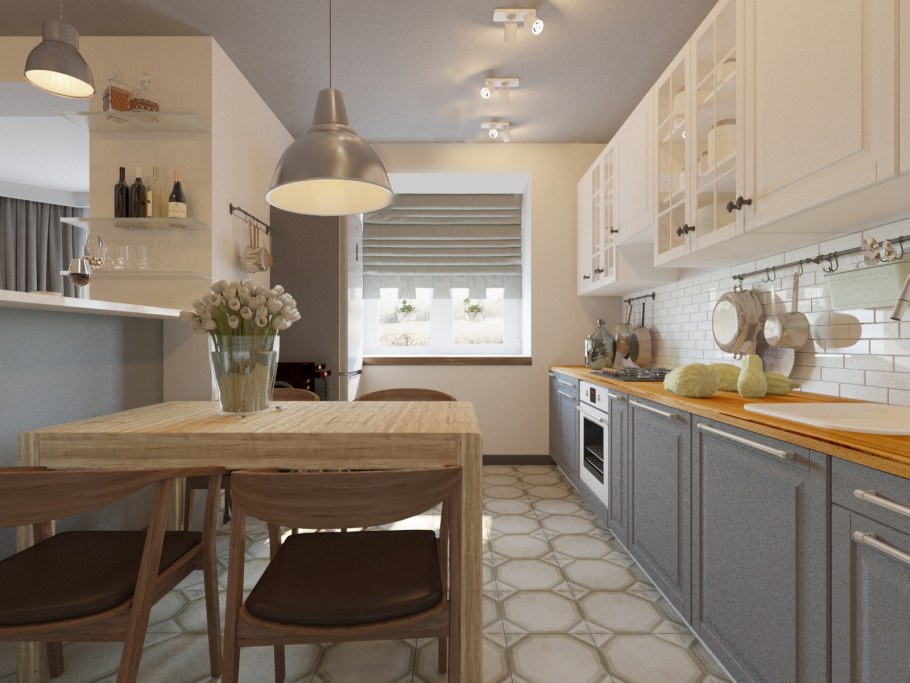 Кухня икеа под дерево 4 метра