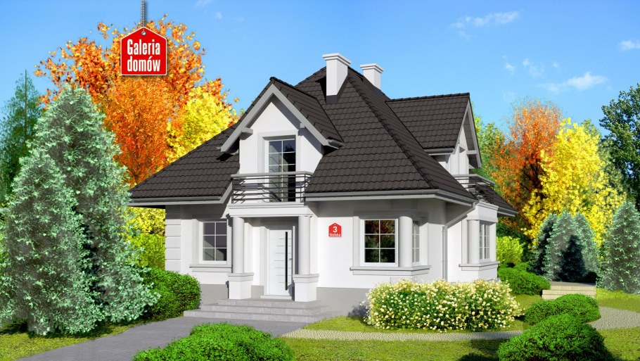 Развёртка фасада двухэтажного катеджа