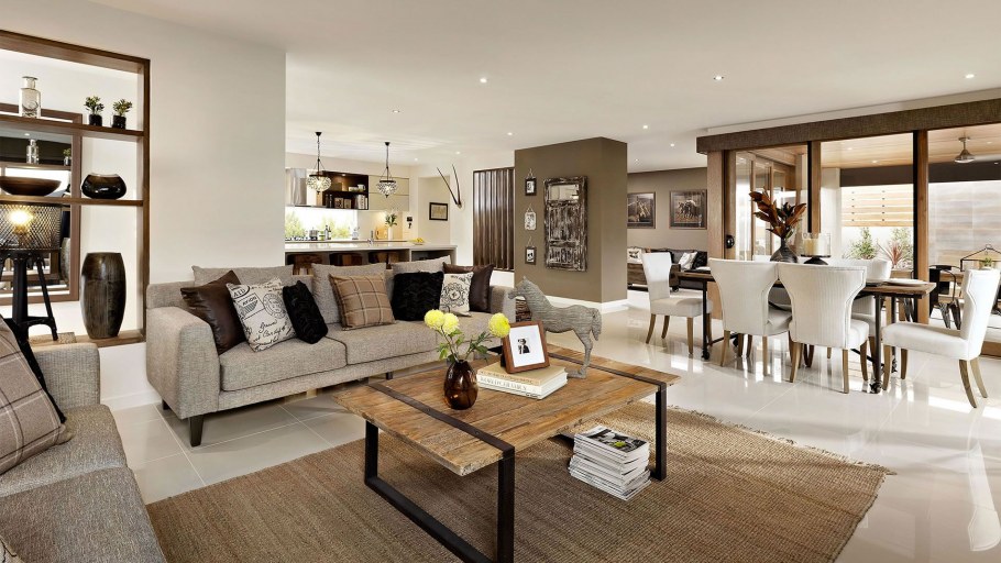 Интерьер в стиле Модерн в деревянном доме