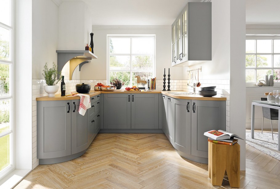 Маленькие кухни в сером цвете