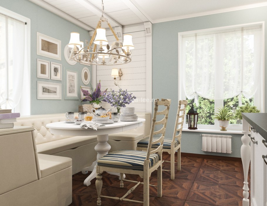 Кухня гостиная во французском стиле