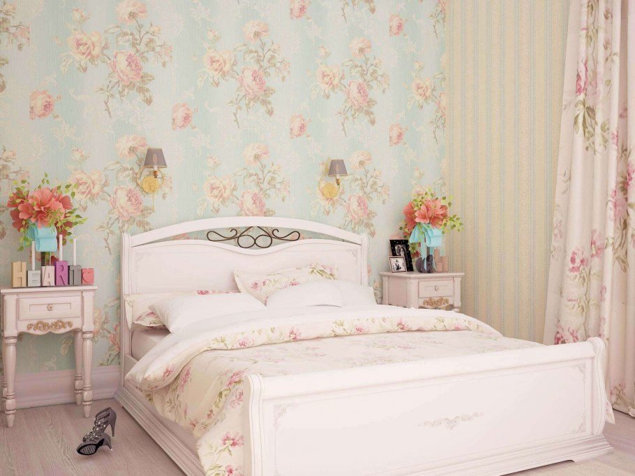 Шебби Шик в интерьере спальни