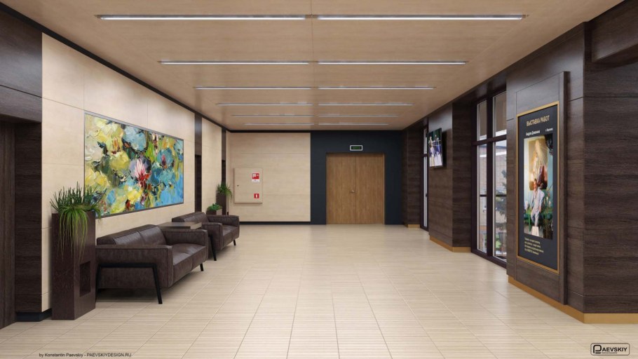 Интерьер фойе дом культуры