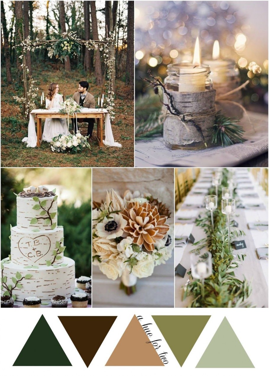 Цветовая гамма свадьбы рустик