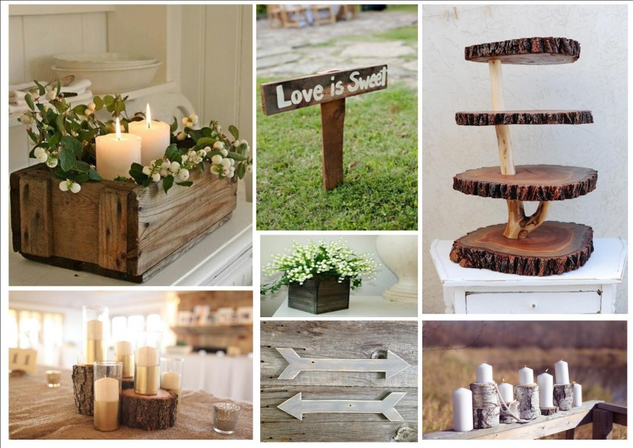 Свадебный декор из дерева