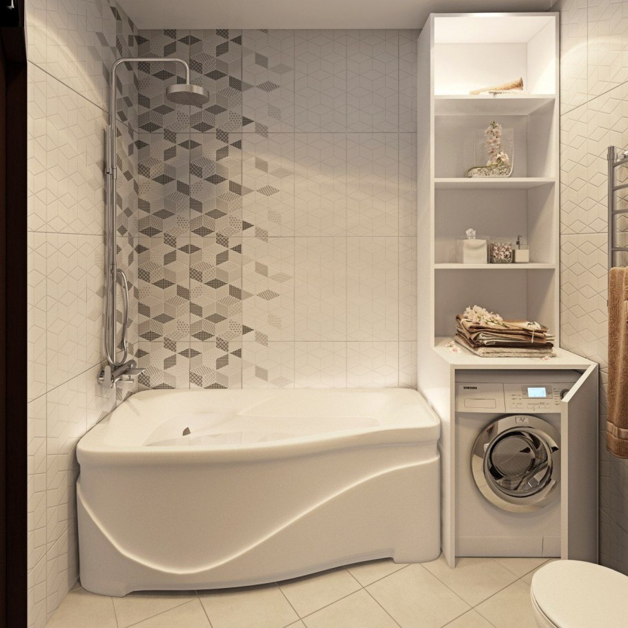 Экран для угловой ванны из плитки