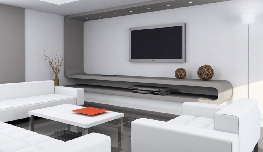 Огромный телевизор в интерьере