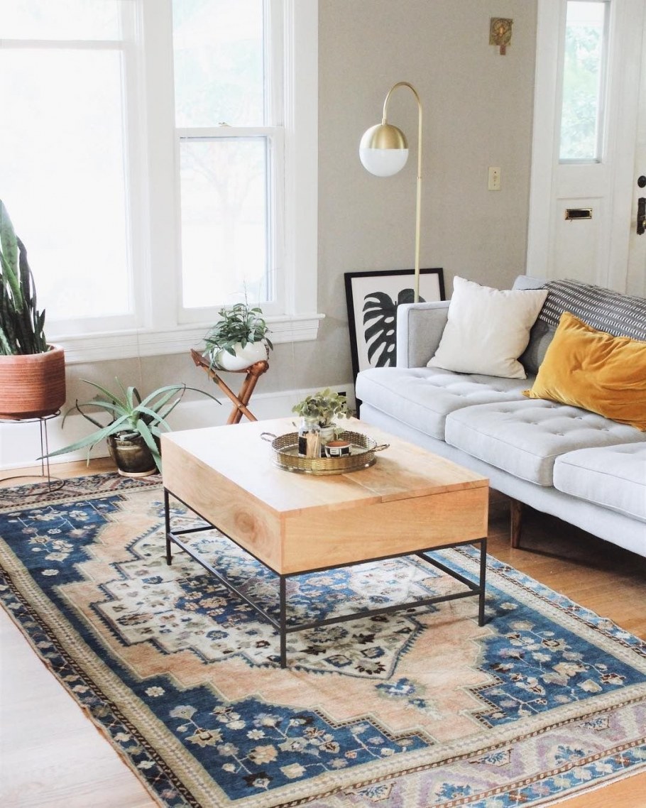 Винтажный ковер в интерьере