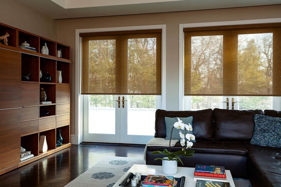 Шторы в спальню на два окна