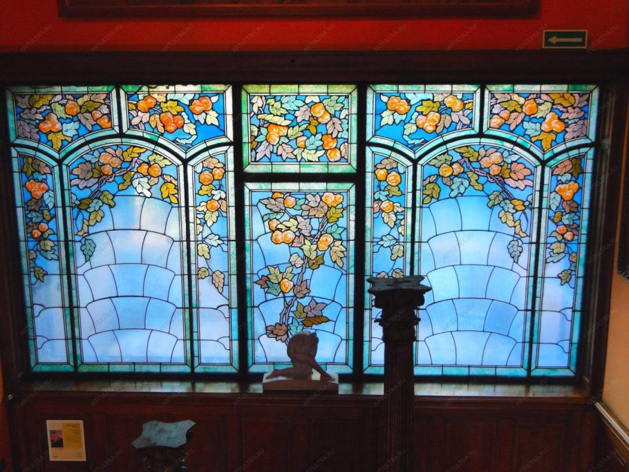 Виноградное панно витраж