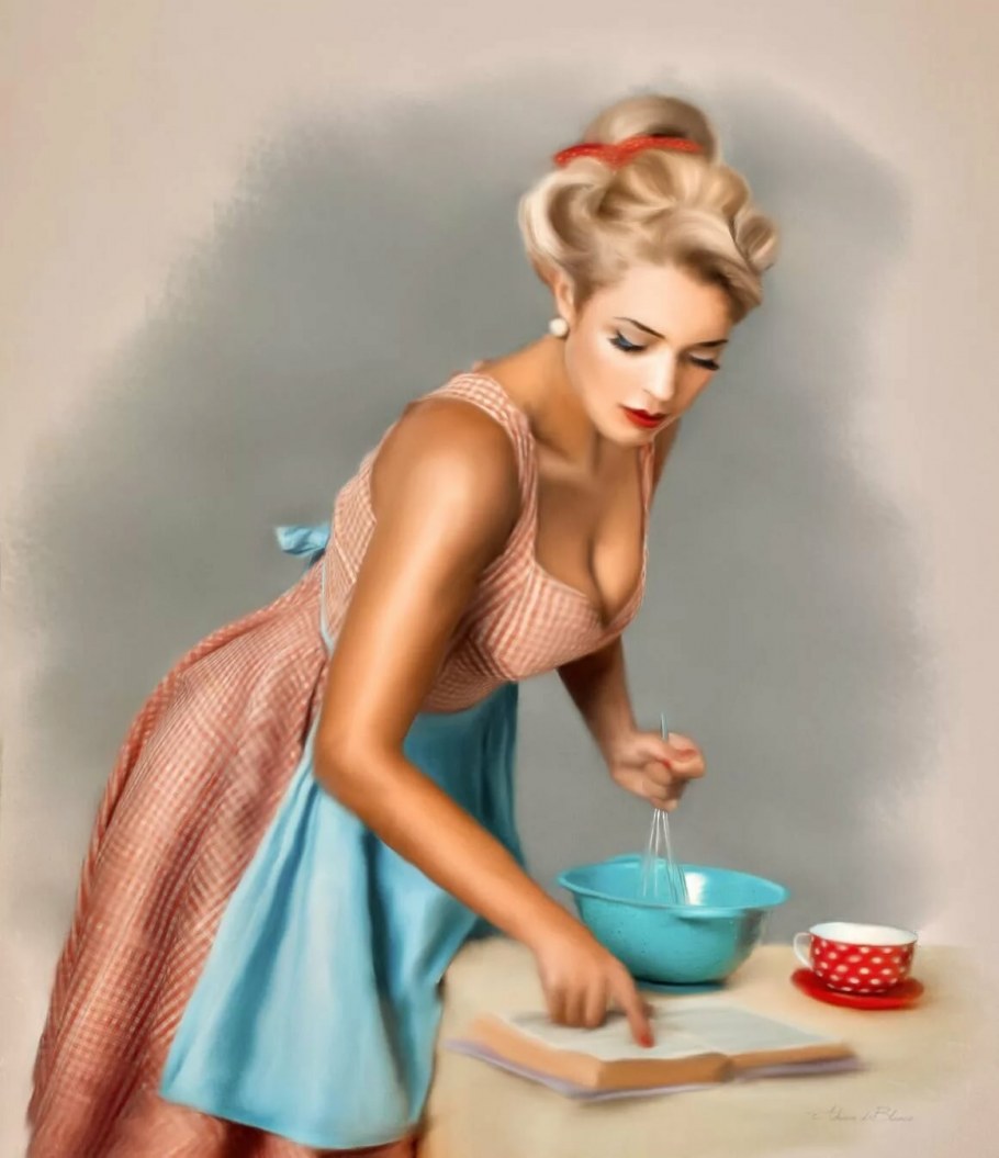 Фотоколлаж в стиле пин ап