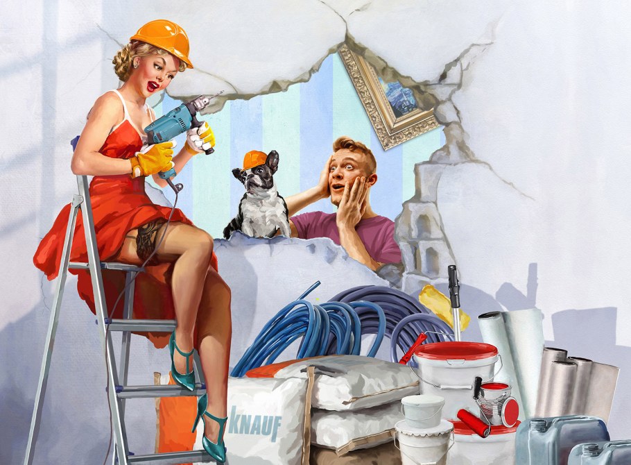 Поздравительные открытки в стиле пин ап