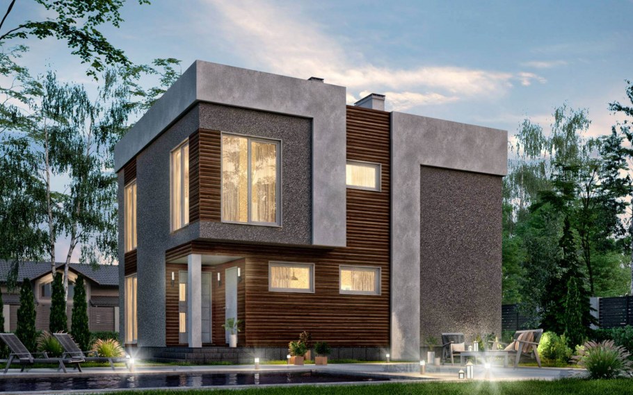 Дуплекс с плоской крышей 20 x 12