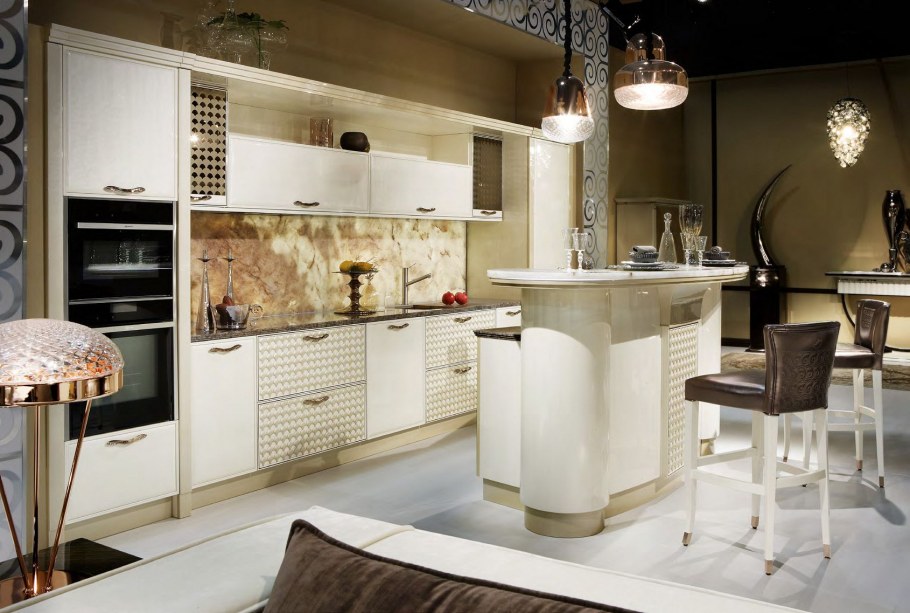 Кухни арт деко белые Италия