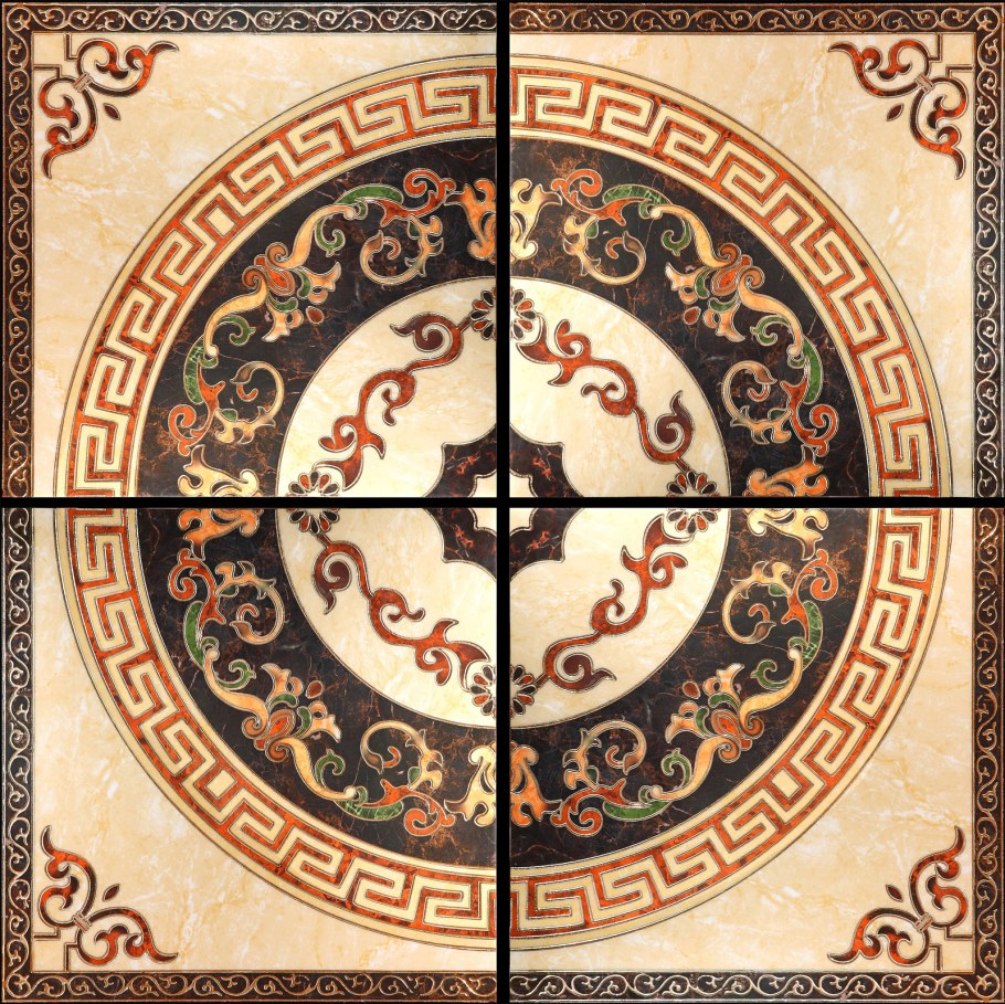 Azzo Ceramics panno 12036 панно напольное 120х120 (из 4-х пл...