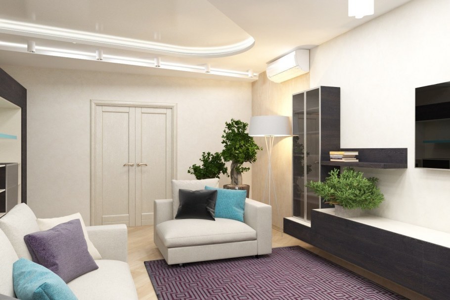 Современный интерьер однокомнатной квартиры