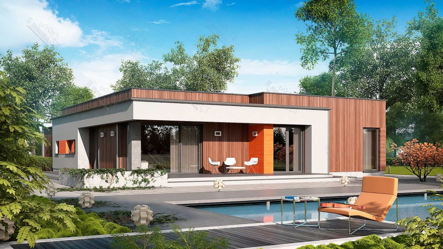 Дом z-63 с плоской крышей