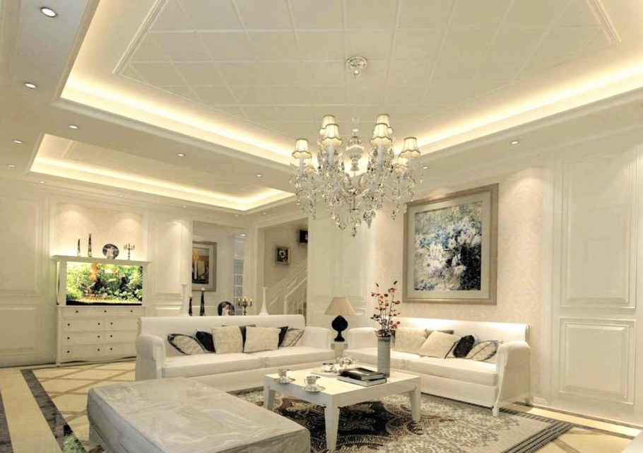 Потолок в спальню в стиле арт деко