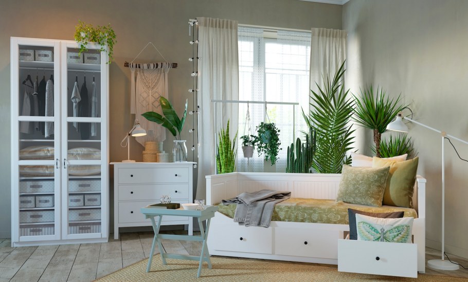 Hemnes ХЕМНЭС каркас кровати-кушетки с 3 ящиками, белый80x200 см