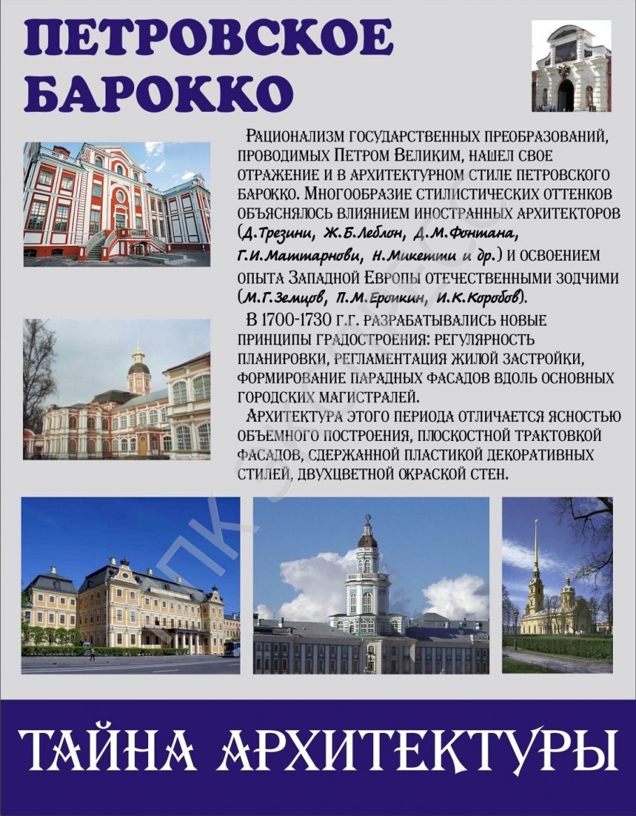 Барокко архитектурный стиль цветовая палитра