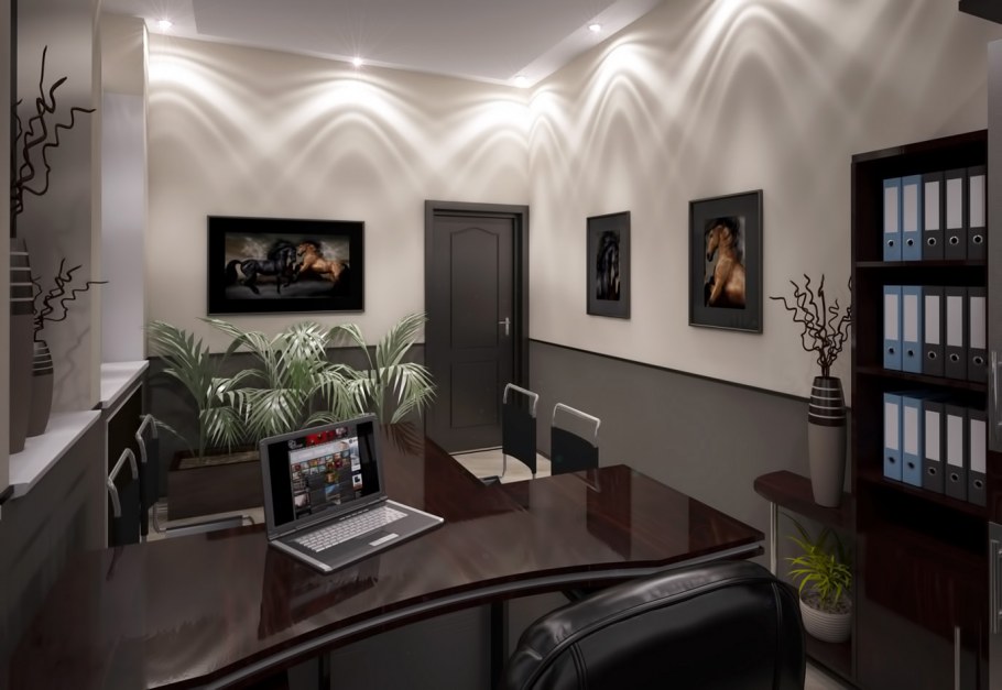 Интерьер маленького кабинета в офисе