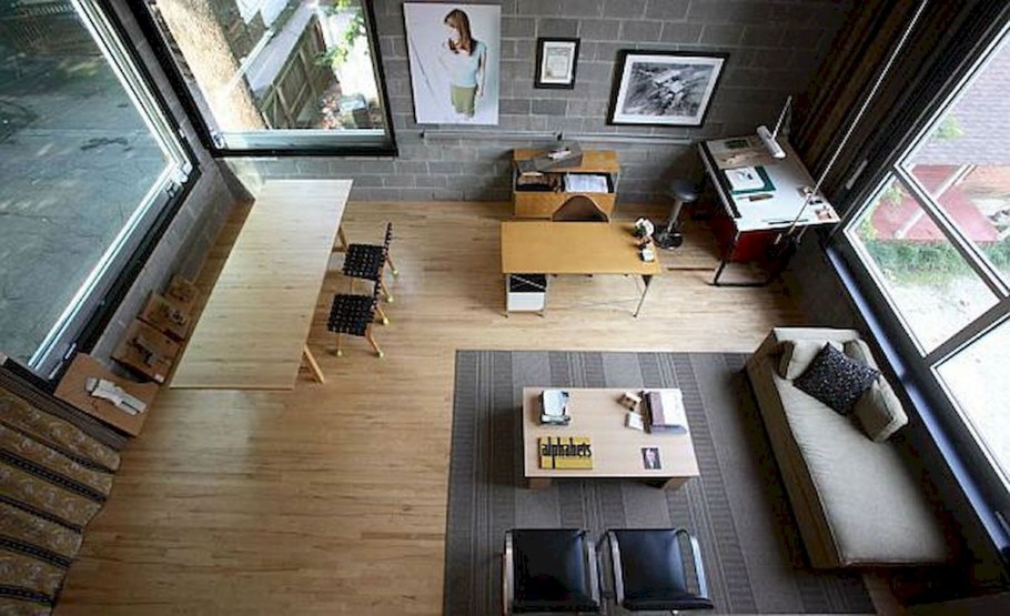 Интерьер комнаты сверху