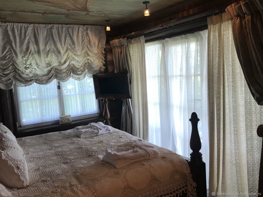 Шторы в бревенчатом доме