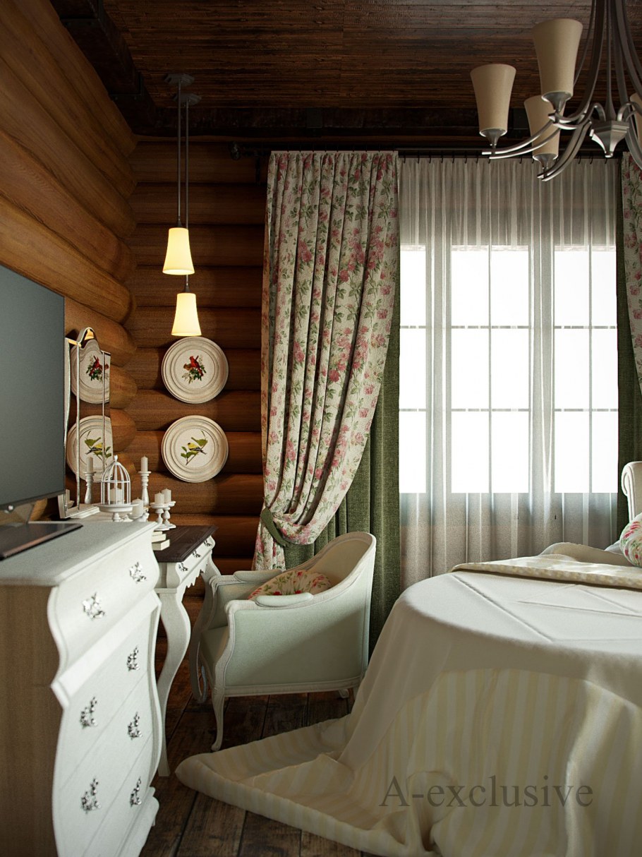 Шторы с кружевом в стиле Прованс