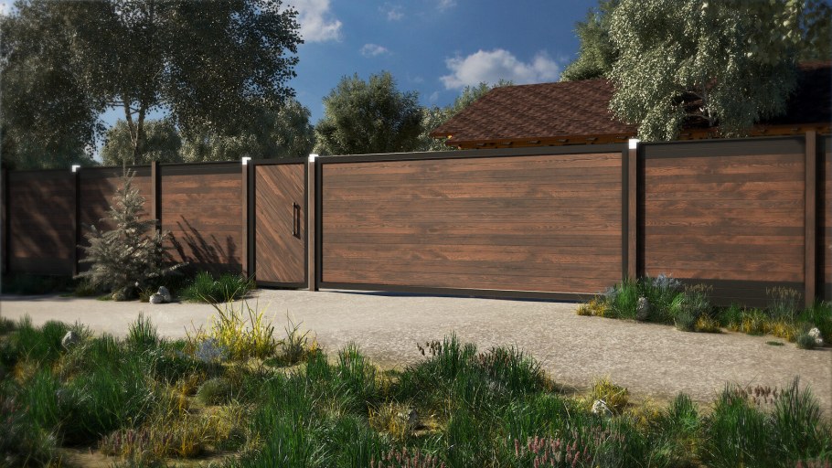 Ворота со встроенной калиткой