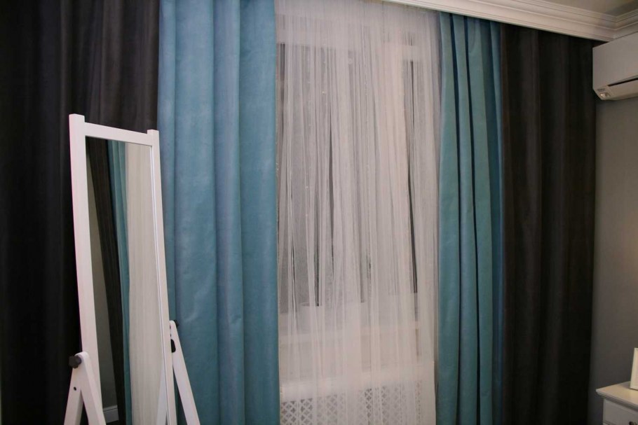 Шторы блэкаут бирюзовые икеа