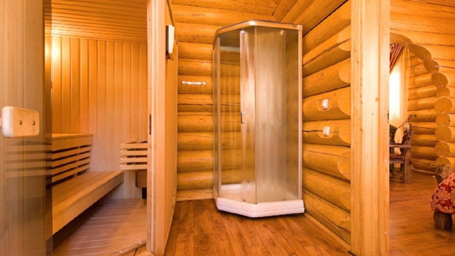 Сауна в доме на втором этаже