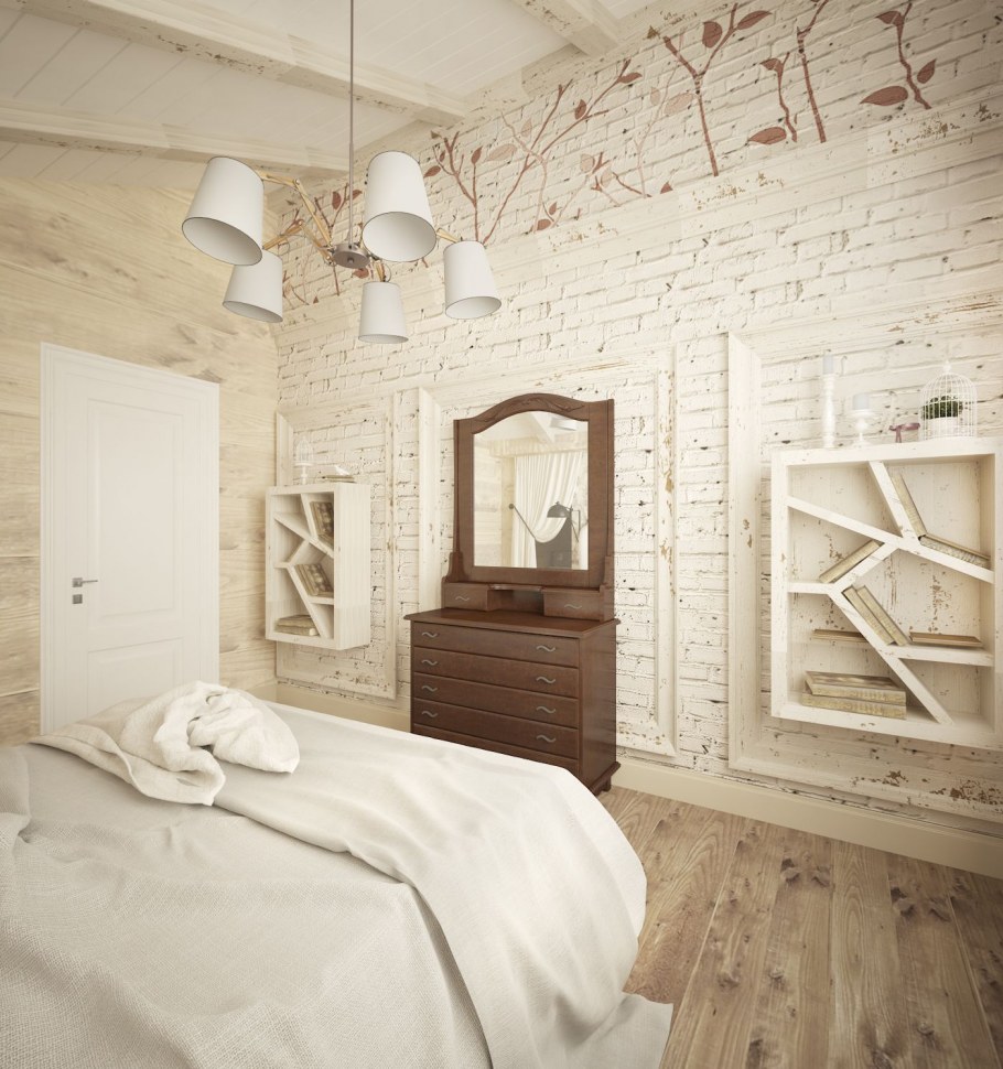 Мансарда в стиле рустик