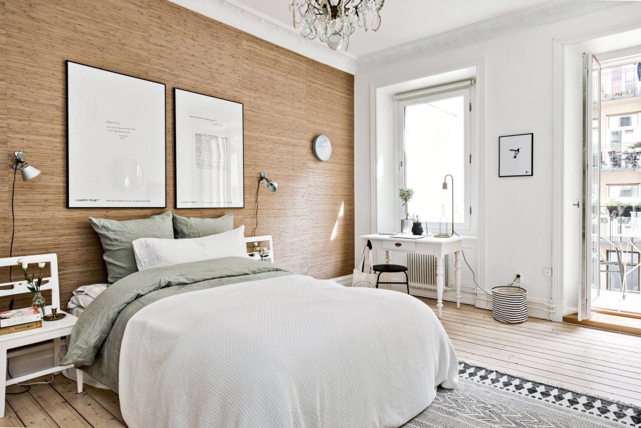 Синяя вагонка в интерьере