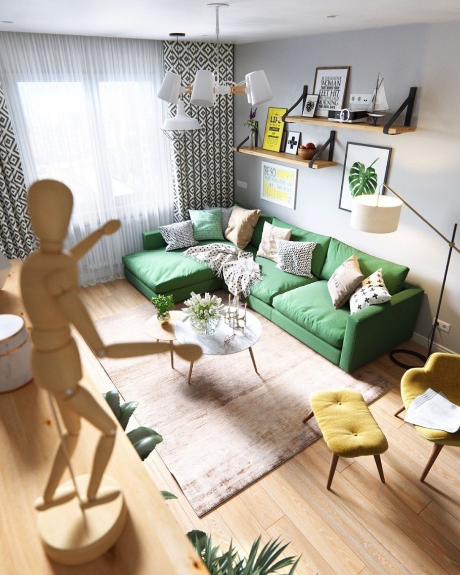 Сканди стиль зеленый