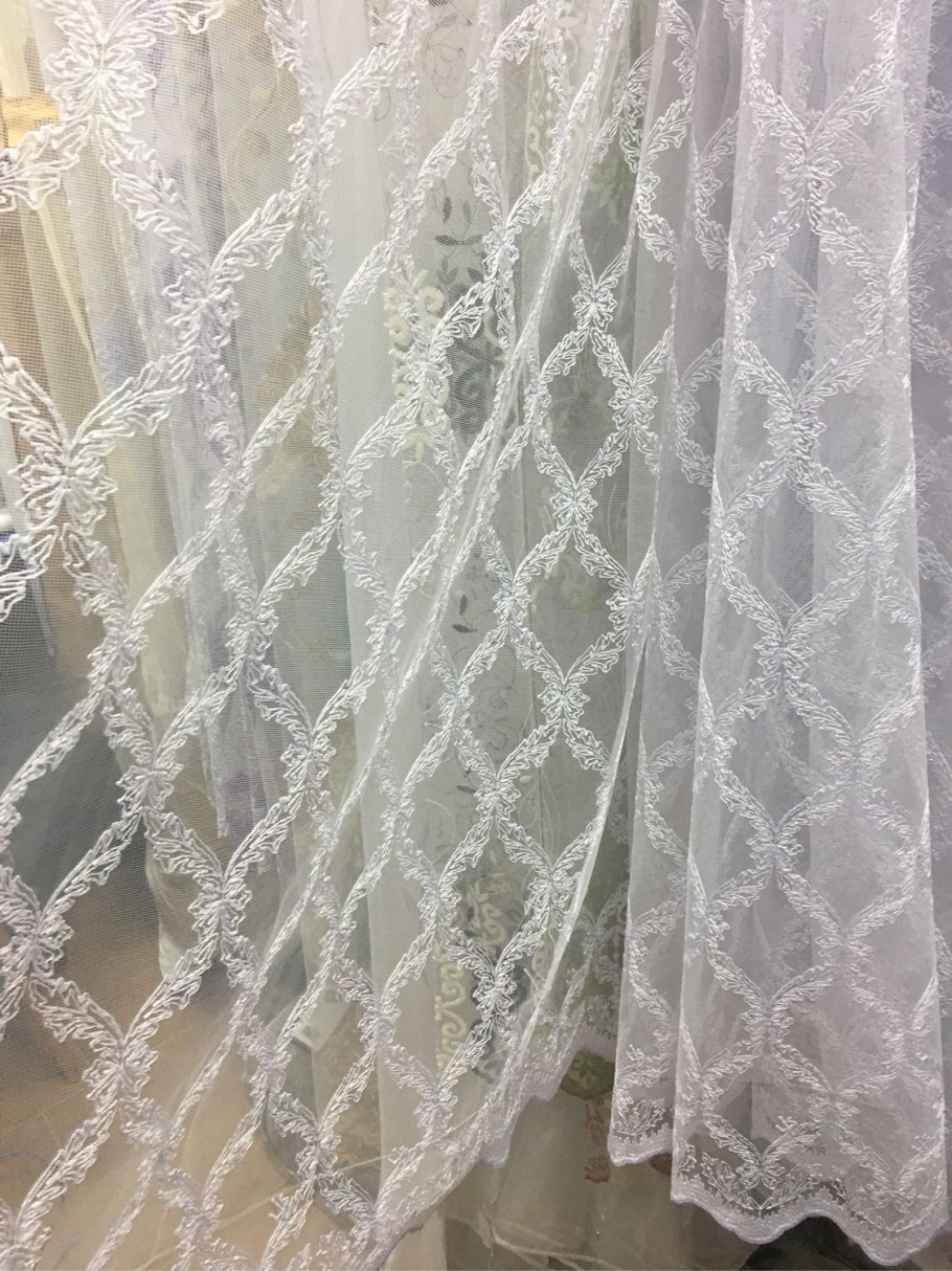 Тюль сетка с вышивкой dmf311