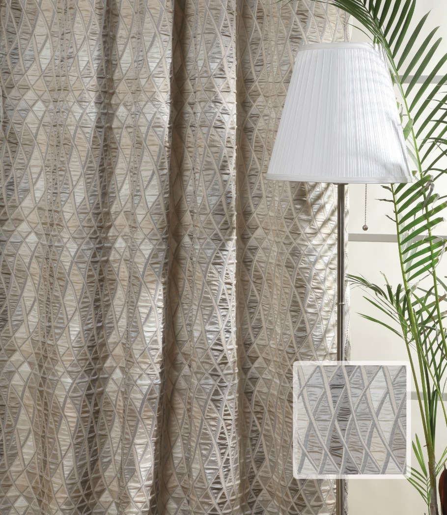 Шторы жаккард ромб в интерьере