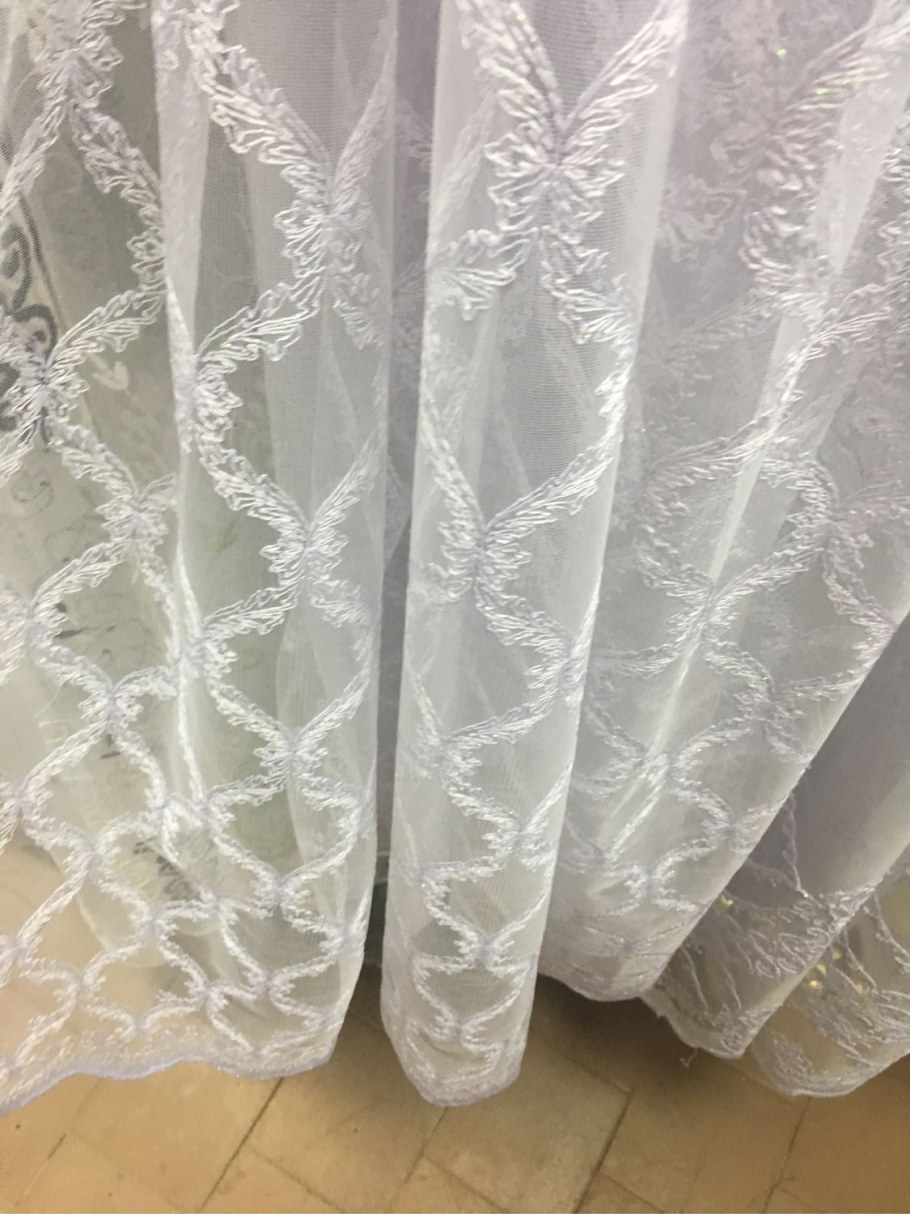 Тюль сетка с вышивкой