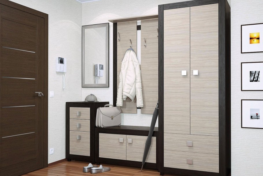 Сочетание цветов в мебели для прихожей